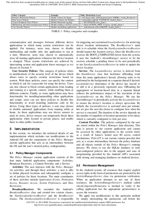 Ieee Project 2014 2015 Context Based Access Control Systems