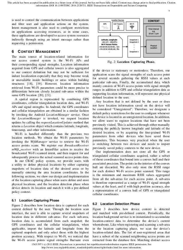 Ieee Project 2014 2015 Context Based Access Control Systems