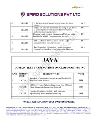 IEEE Software Project Title 2016 - 2017 - www.spiroprojects.com