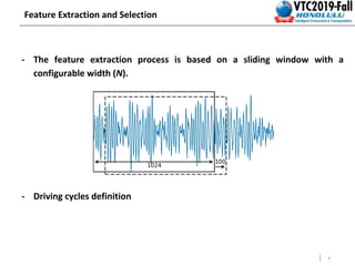 6
Feature Extraction and Selection
- The feature extraction process is based on a sliding window with a
configurable width (N).
- Driving cycles definition
-
 