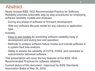 IEEE 1633 Recommended Practice on Software Reliability | PDF