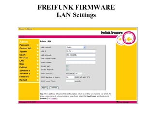 FREIFUNK FIRMWARE LAN Settings 