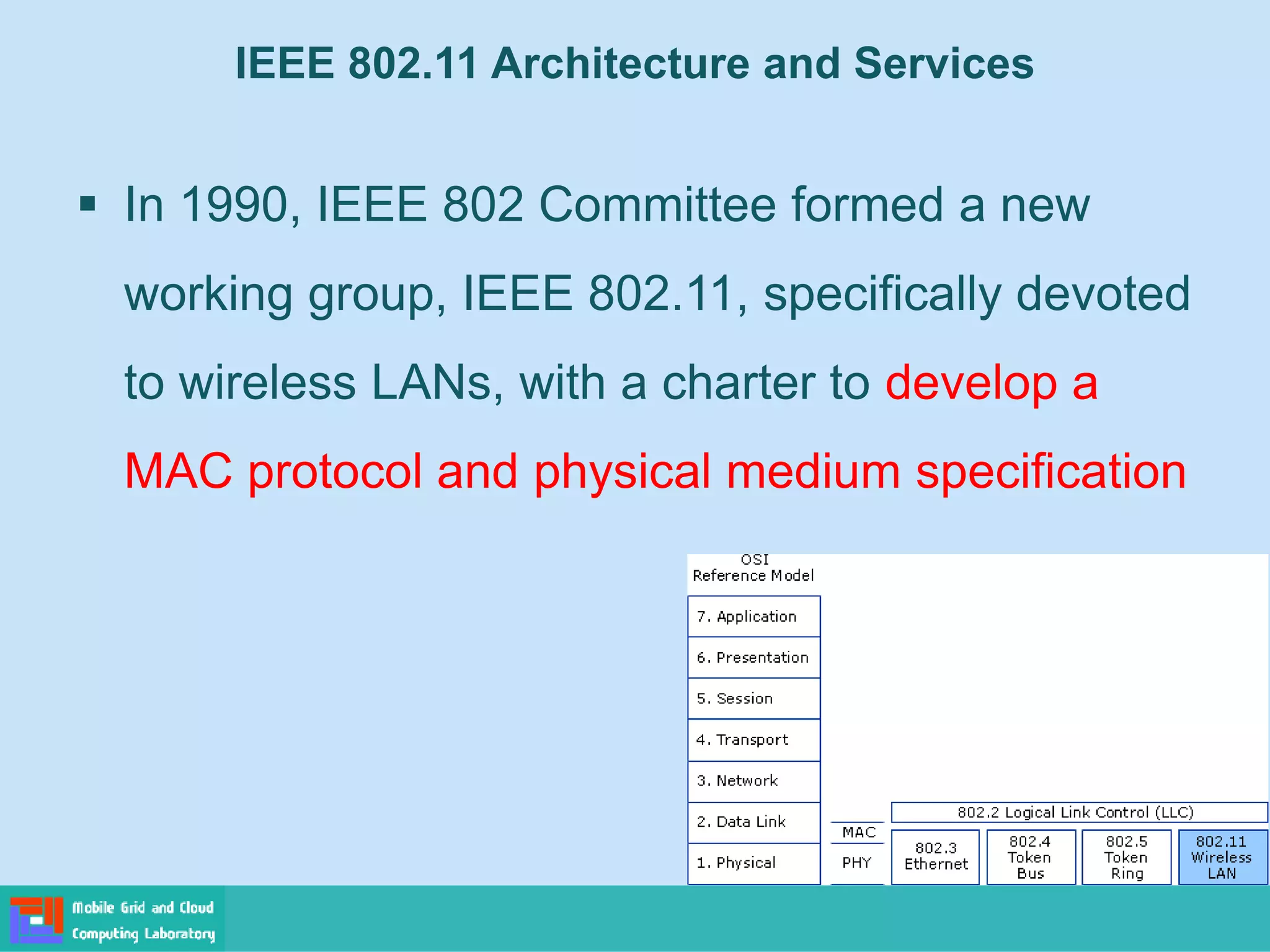 Ieee 802 11 architecture and services ppt