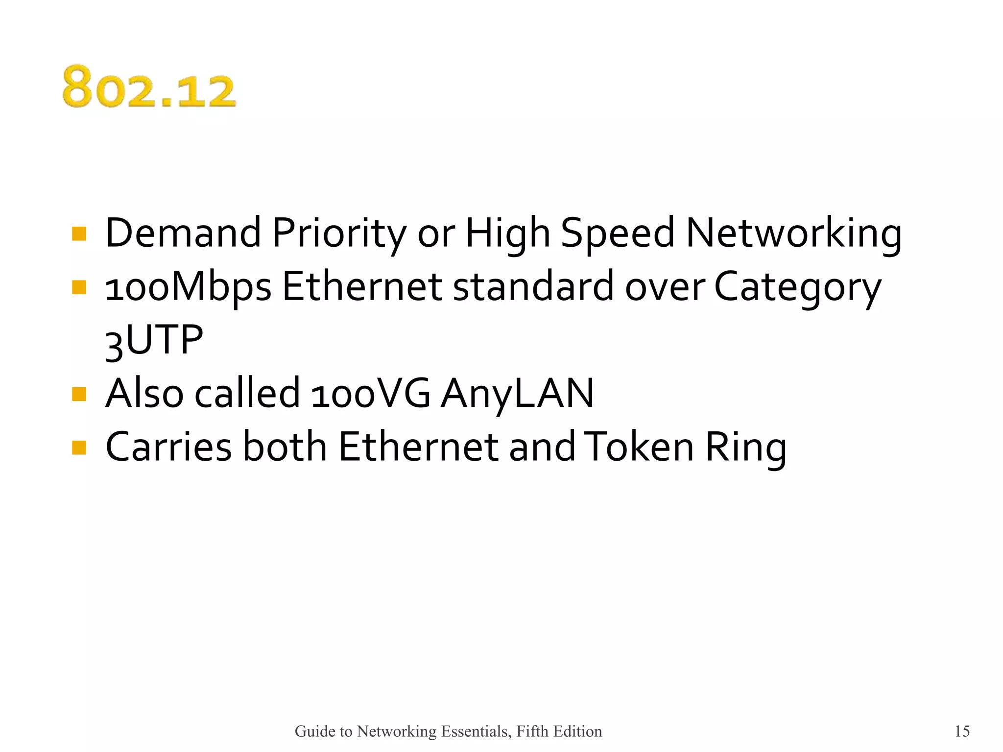 Ieee 802 standards ppt