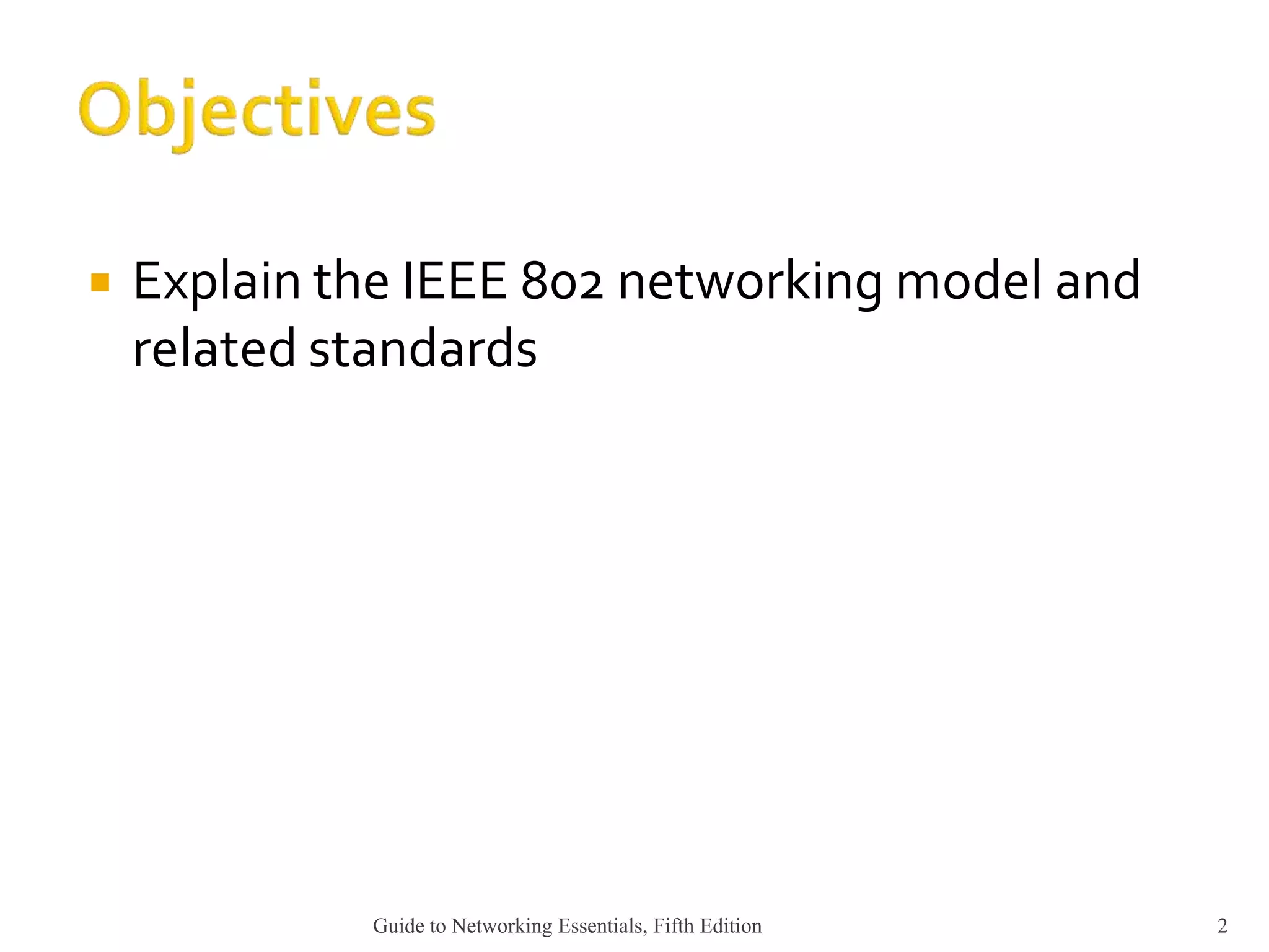 Ieee 802 standards ppt