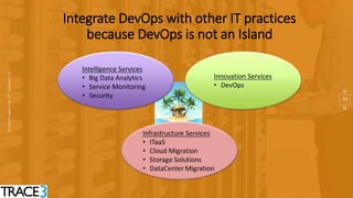 33
Integrate DevOps with other IT practices
because DevOps is not an Island
 