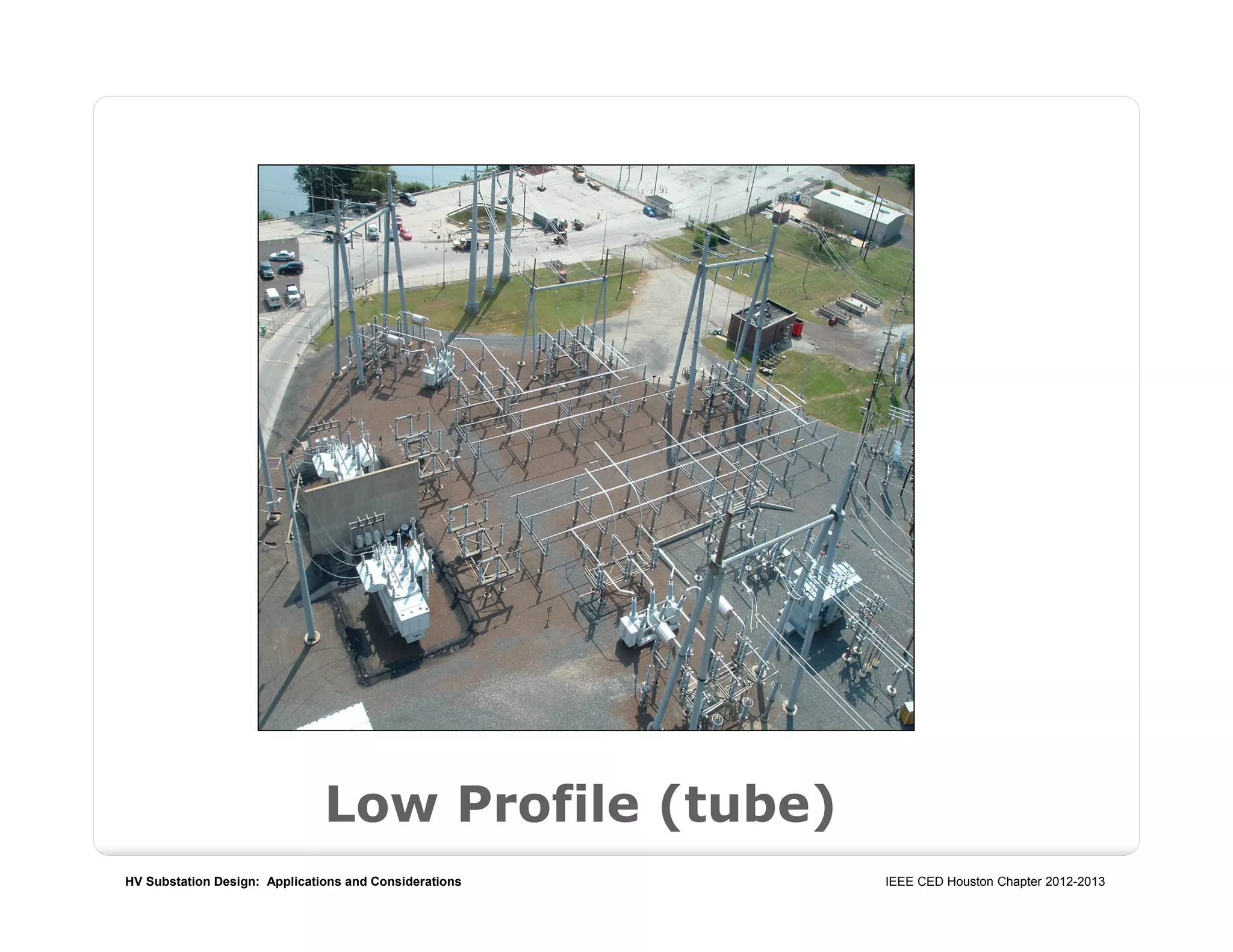 HV Substation Design: Applications and Considerations IEEE CED Houston Chapter 2012-2013
Low Profile (tube)
 