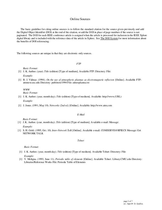 ieee citation reference ieee citation format website