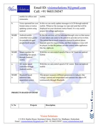Ieee Ece Embedded 2018 Project List Pdf