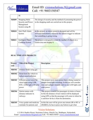 Ieee Ece Embedded 2018 Project List Pdf