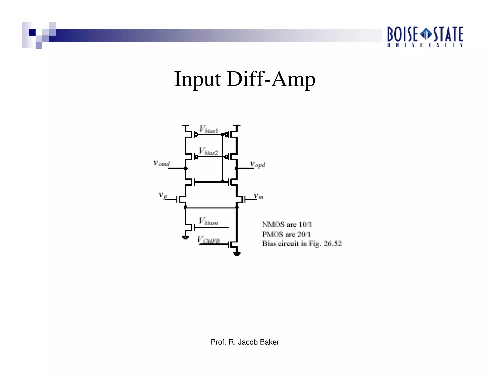 Prof. R. Jacob Baker
Input Diff-Amp
 