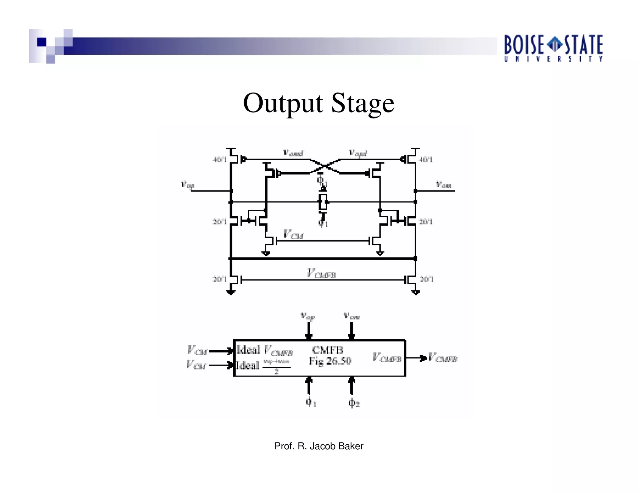 Prof. R. Jacob Baker
Output Stage
 
