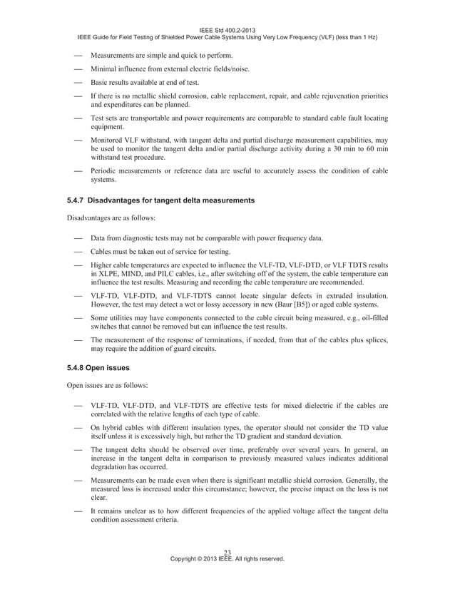 IEEE Guide for Field Testing of Shielded Power Cable (IEEE 400.2 2013 ...