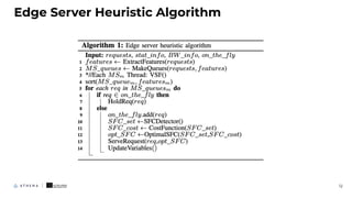 12
Edge Server Heuristic Algorithm
 