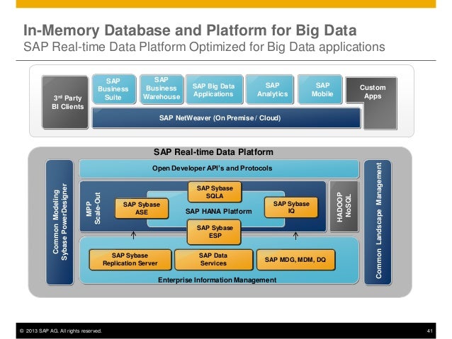 In Memory Database Platform For Big Data