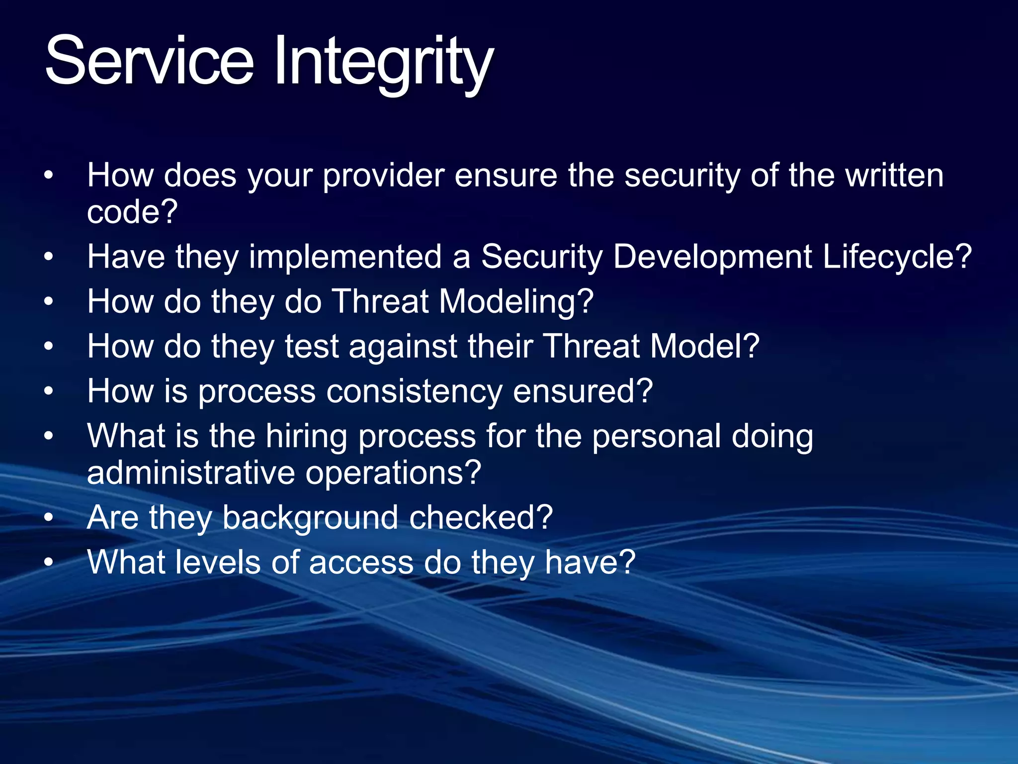 Regulatory and Jurisdictional Challenges for the Cloud are the same as always10 years ago…Security and privacy top of mindHacking, virus propagation, cyber-espionage and cyber-warfare on the riseEnforcement officials need tools & trainingVehicles for cross-border collaboration inadequateToday…Security and privacy top of mindHacking, virus propagation, cyber-espionage and cyber-warfare on the riseEnforcement officials need tools & trainingVehicles for cross-border collaboration inadequate