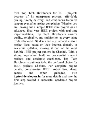 IEEE Projects Chennai – Top Tech Developers.docx