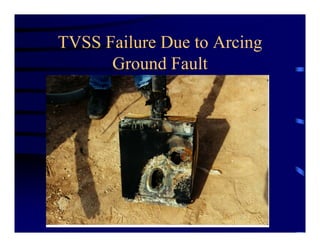 TVSS Failure Due to Arcing
Ground Fault
 