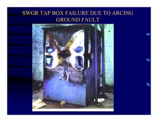 SWGR TAP BOX FAILURE DUE TO ARCING
GROUND FAULT
 