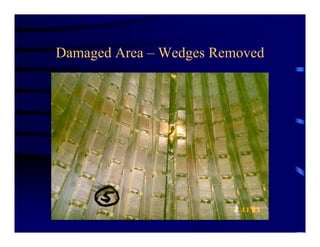 Damaged Area – Wedges Removed
 