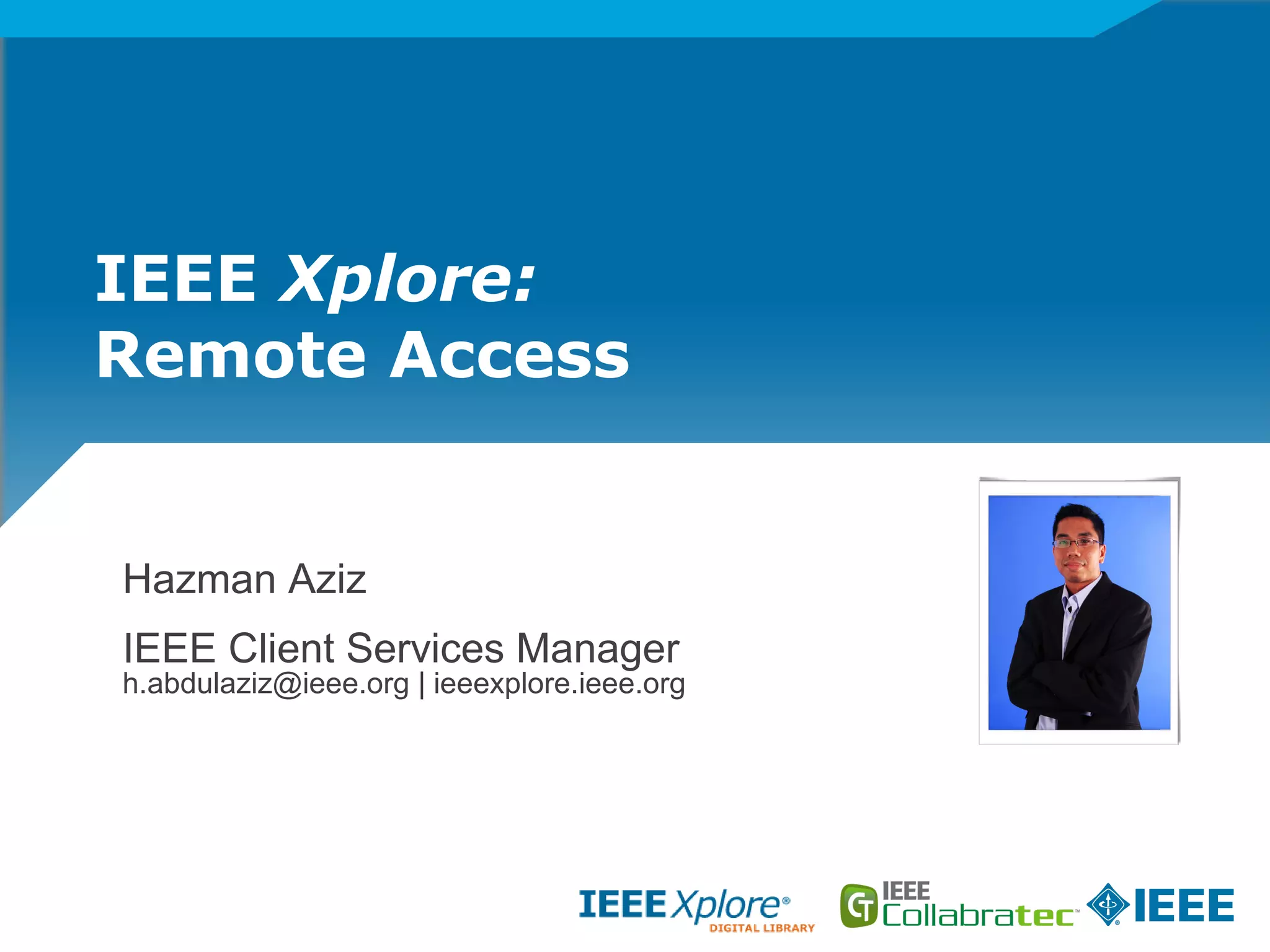 IEEE Xplore - You can now display local contact information on IEEE X…