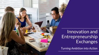 INVESTOR PITCH DECK
1
Innovation and
Entrepreneurship
Exchanges
Turning Ambition into Action
 