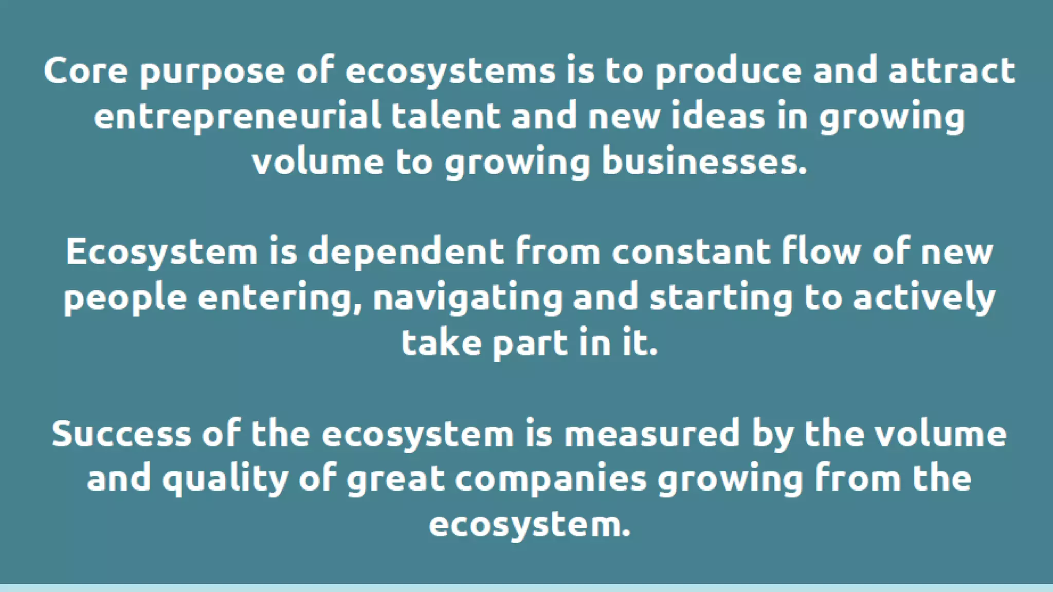 Brainstorm session on: Start-up and scale up support