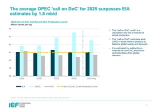 IEF OPEC IEA IRENA Outlooks Comparison Report 2025 | PDF