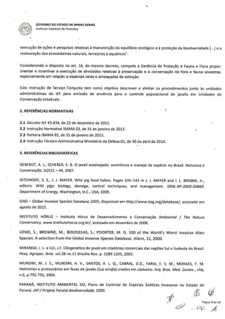 IEF normatiza controle de javalis em UC's em MG