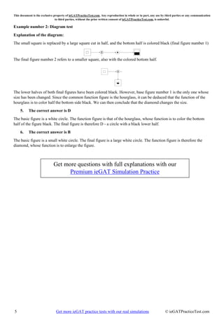 ieGAT Practice Test Sample Simulation For Free to Print | PDF