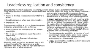 Leader Less Replication Model Designing data intensive applications | PPTX