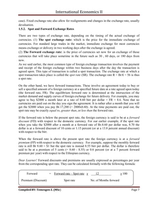 CHAPTER ONE 1. THE FOREIGN EXCHANGE MARKET | PDF
