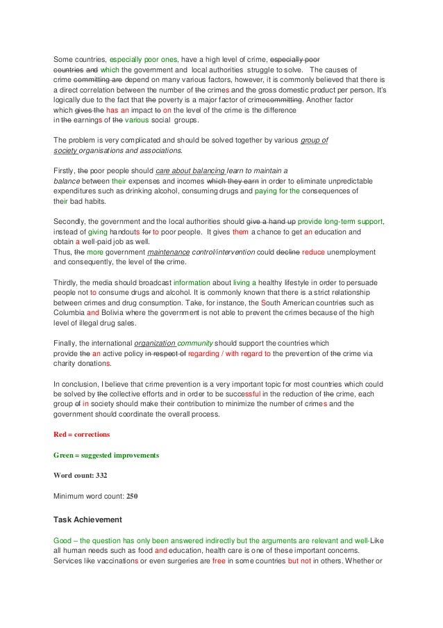 Essay correction