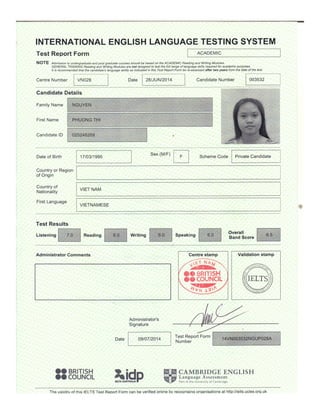 IELTS Certificate | PDF