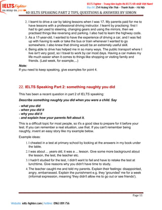 {Ielts fighter} - ielts speaking part 2 by simon | PDF
