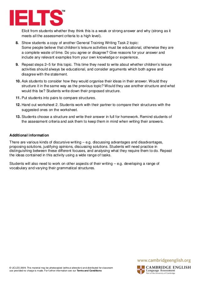 Homework writing tasks