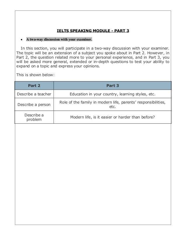 Ielts speakingmodule