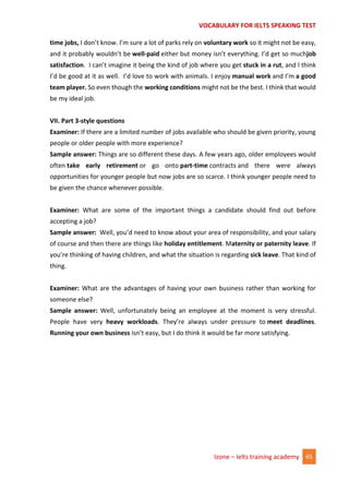 Voluntary Speaking Ielts speaking-vocab | PDF