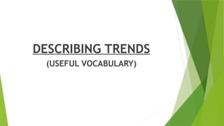 DESCRIBING TRENDS
(USEFUL VOCABULARY)
 