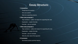 2 Sentences Example Essay ielts writing task 2 essay writing task 2 | PPTX