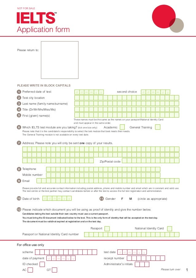Ielts Application Form Exle - Ielts Application Form 2018 ielts application form exle ielts application form 2018