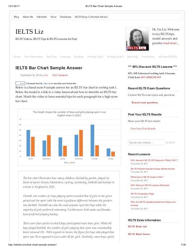 How To Write Bar Chart In Ielts