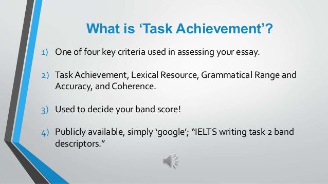 the meaning of task achievement