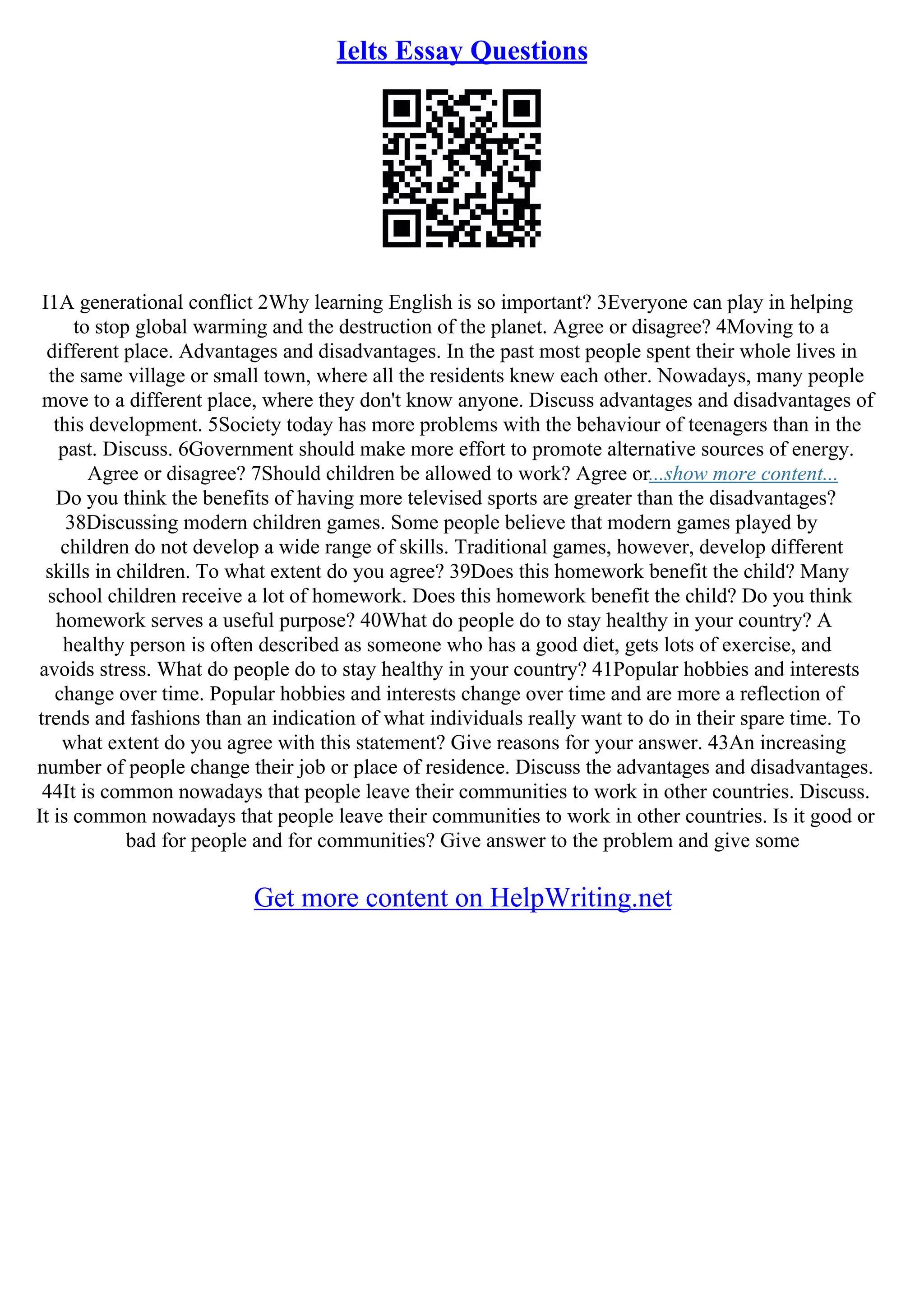 Ielts Essay Questions PDF Ielts essay questions pdf