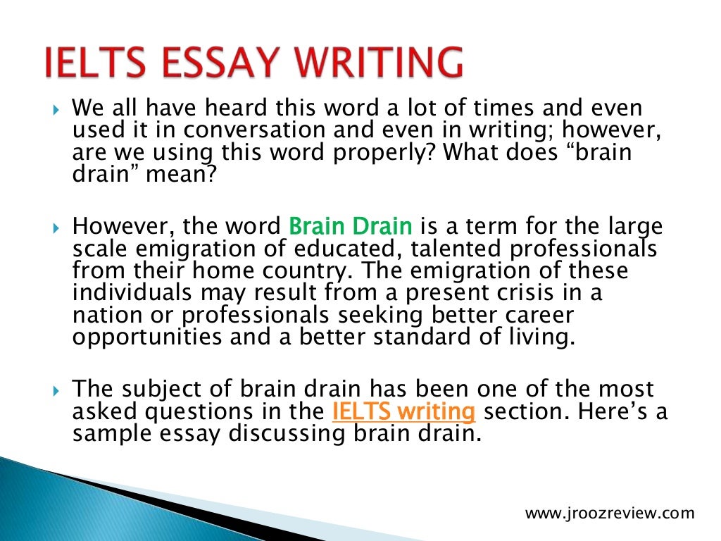 ielts essays on brain drain