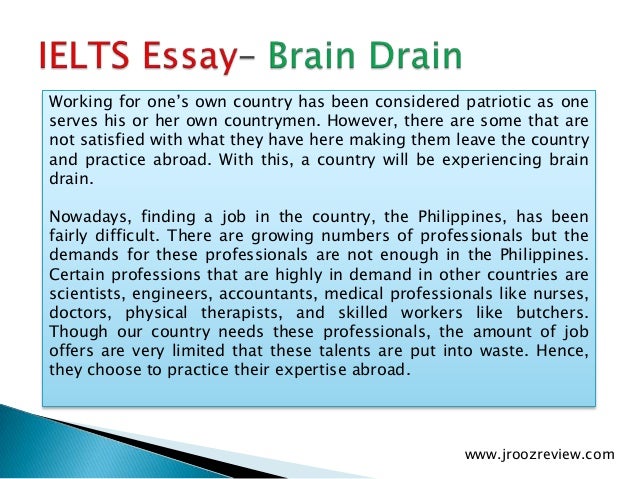 write essay on brain drain