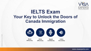 IELTS Exam
Your Key to Unlock the Doors of
Canada Immigration
 