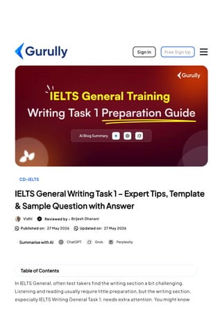 Ielts General Writing Task 1 Template Pdf