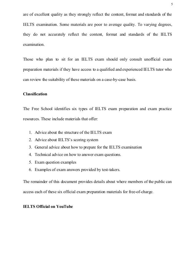 Ielts exam writing criterion in access