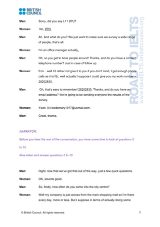Ielts mock answer key | PDF